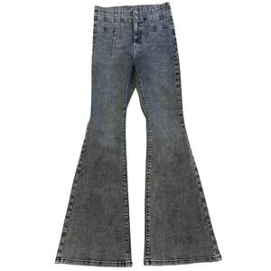 We the Free Faded Black High Rise Bell Flare Jenas Size 30